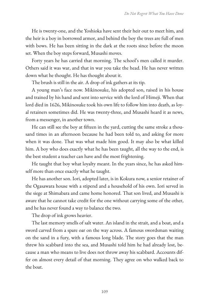 The Scene, told in present tense